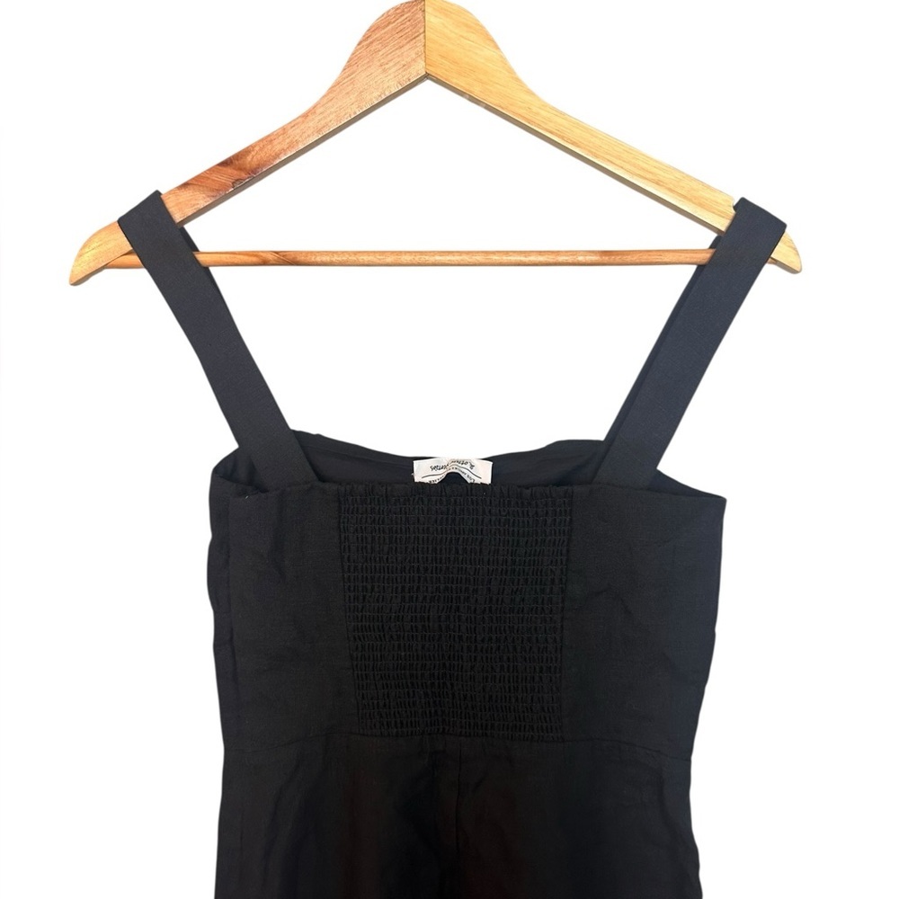 NWT & Other Stories Strappy Linen Midi Dress Black 0 - Picture 8 of 8